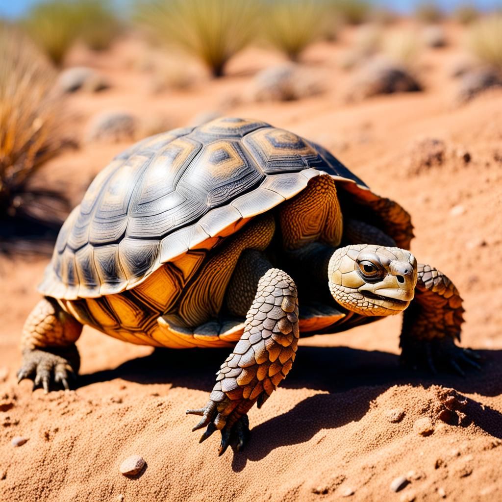 Desert Tortoise in Natural Habitat
