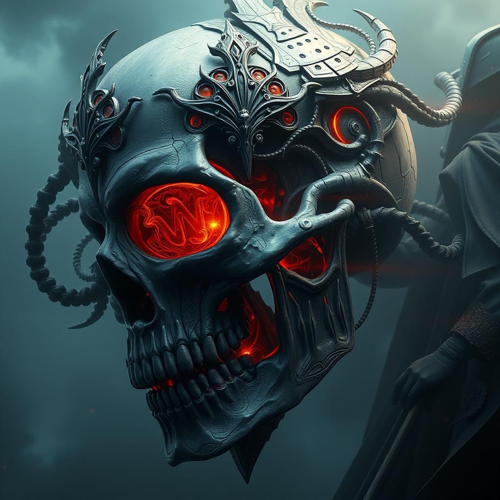 Intricate Skull Digital Matte Painting