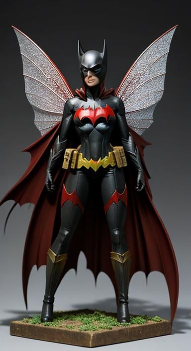 Organic Motherboard Batwoman Fairy Sculpture