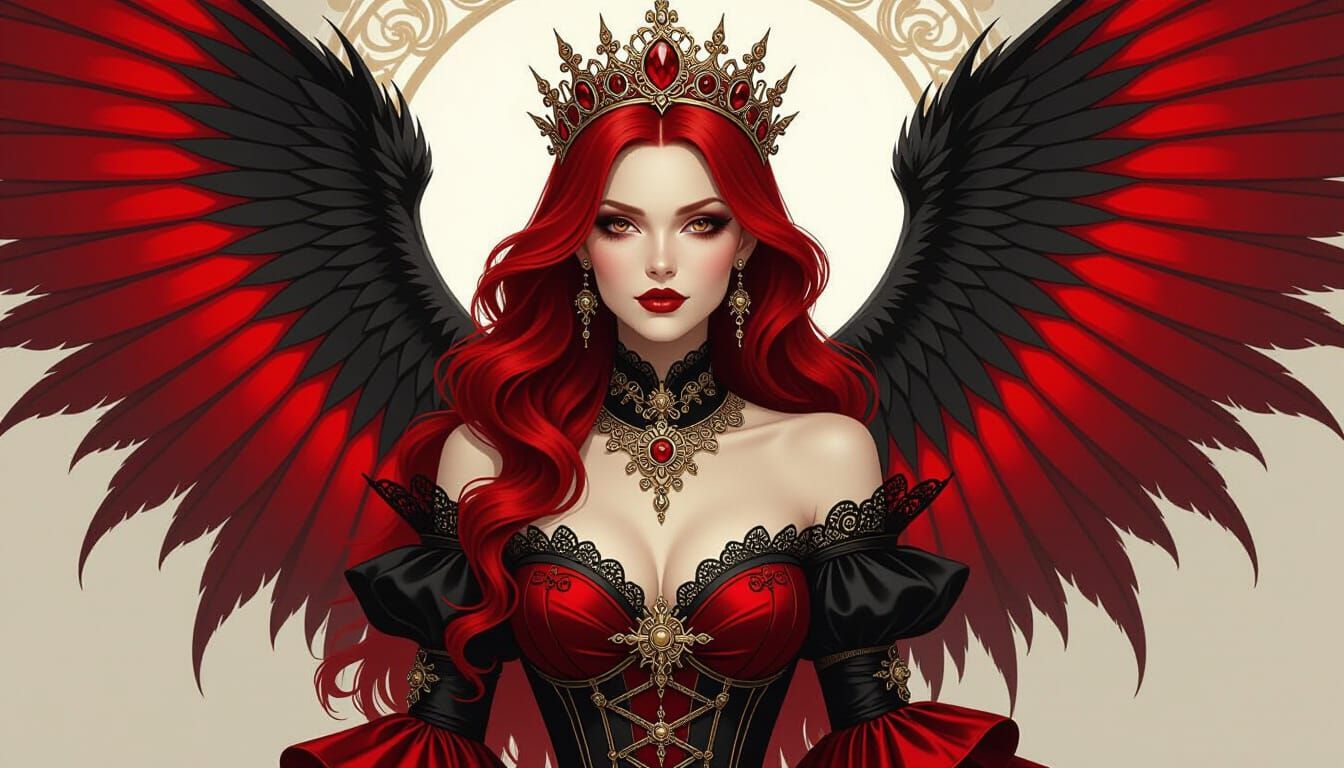 Regal Faerie Queen in Steampunk Attire