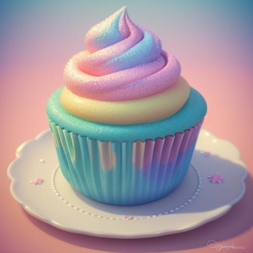 Chibi Baby in Cupcake, Disney Pixar Style