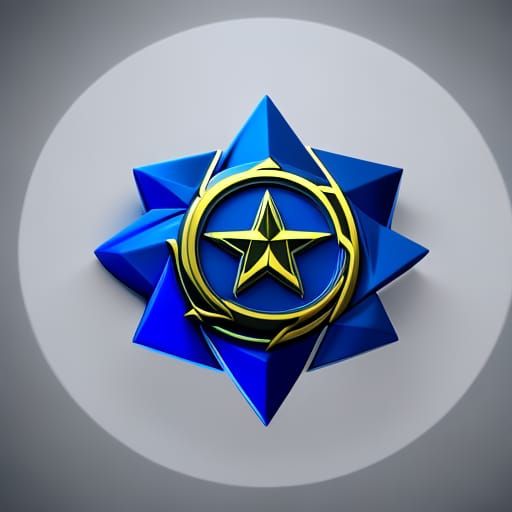 Israeli Flag in 3D Style Digital Art