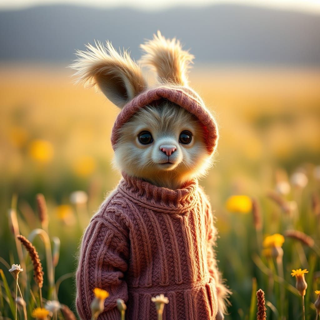 Cozy Straw Furry in Meadow, Professional Photography
