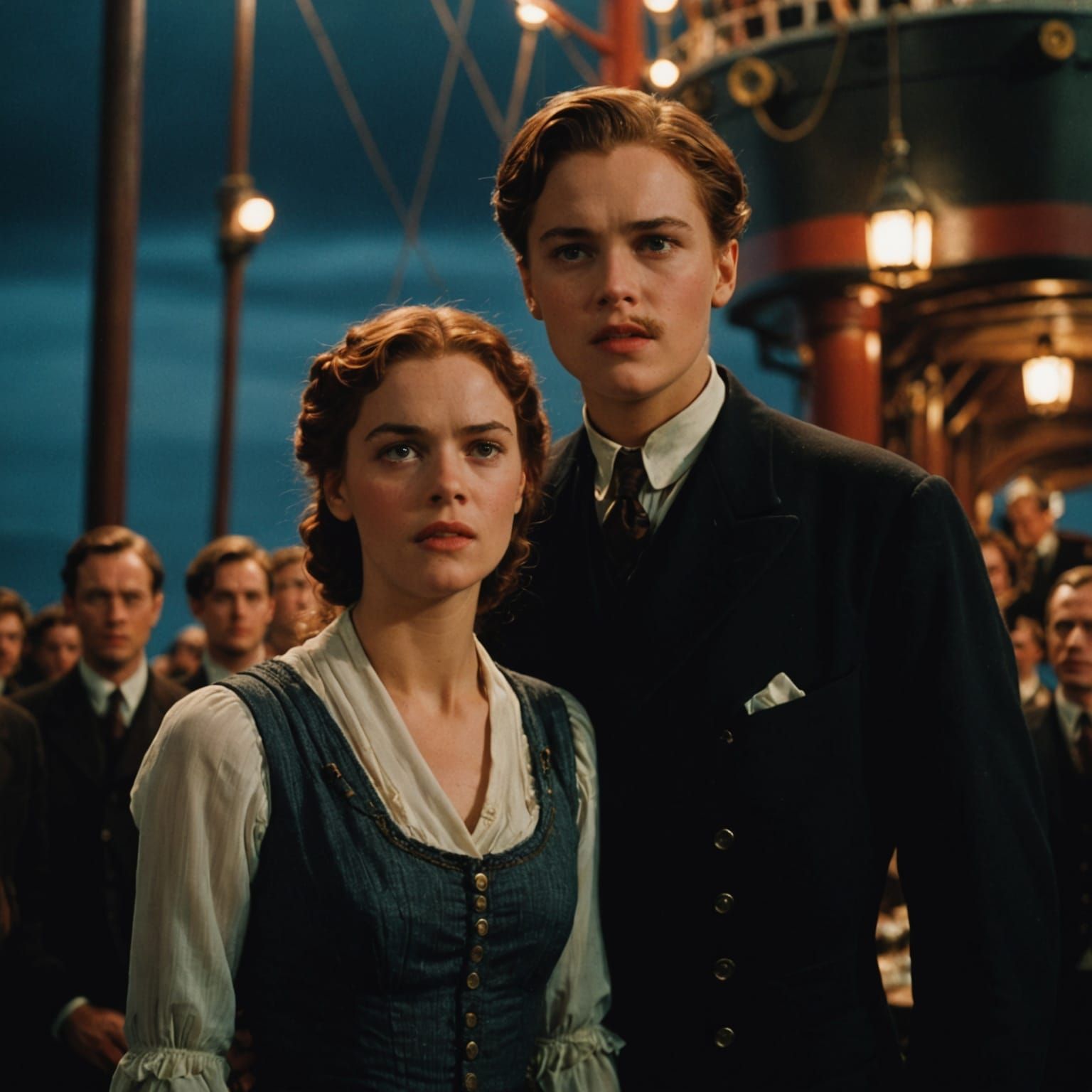 Dramatic Titanic Scene in Cinematic Style