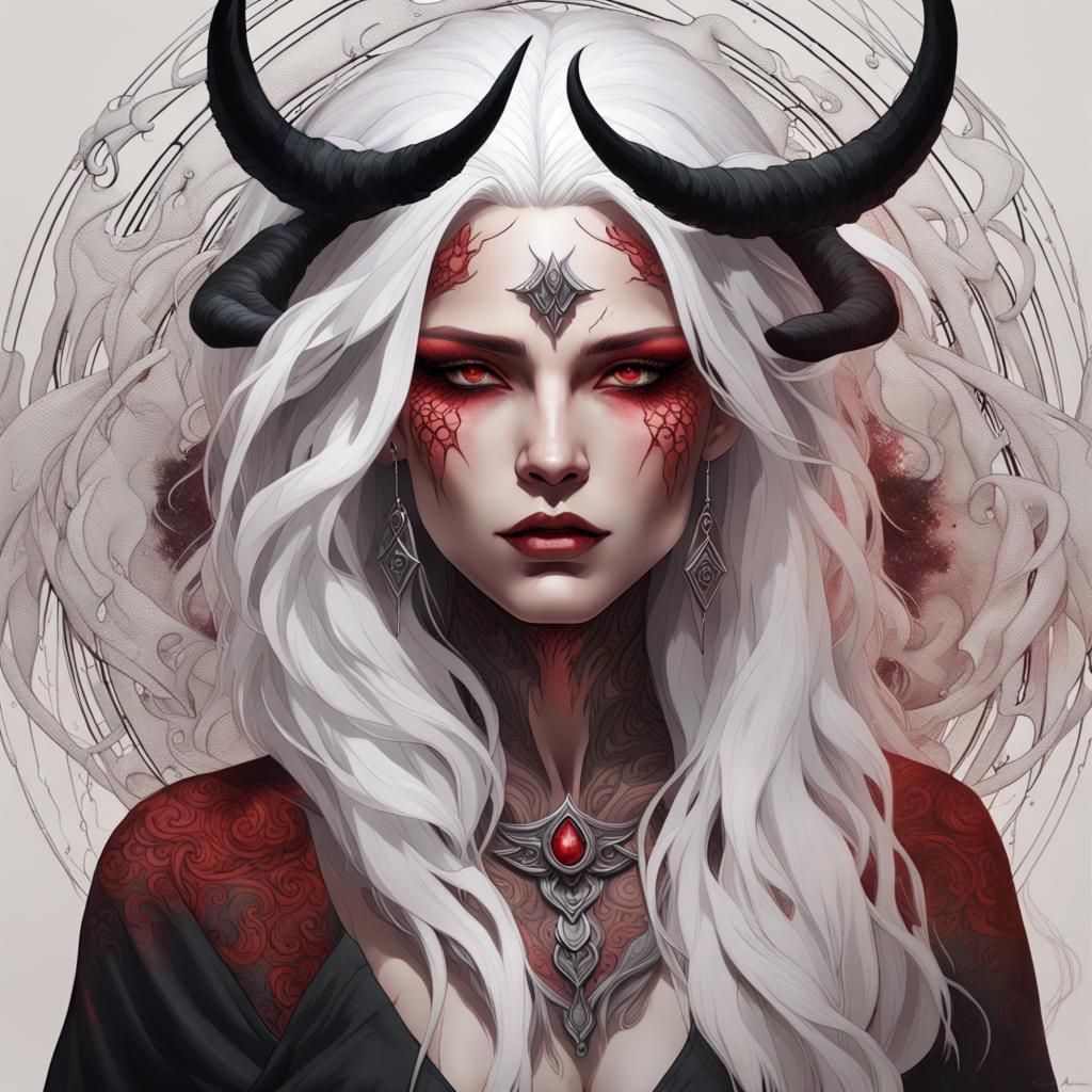 Celestial Woman Portrait in Hyperdetailed Digital Art