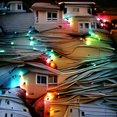 Christmas Lights Overdose: AI Interpretation