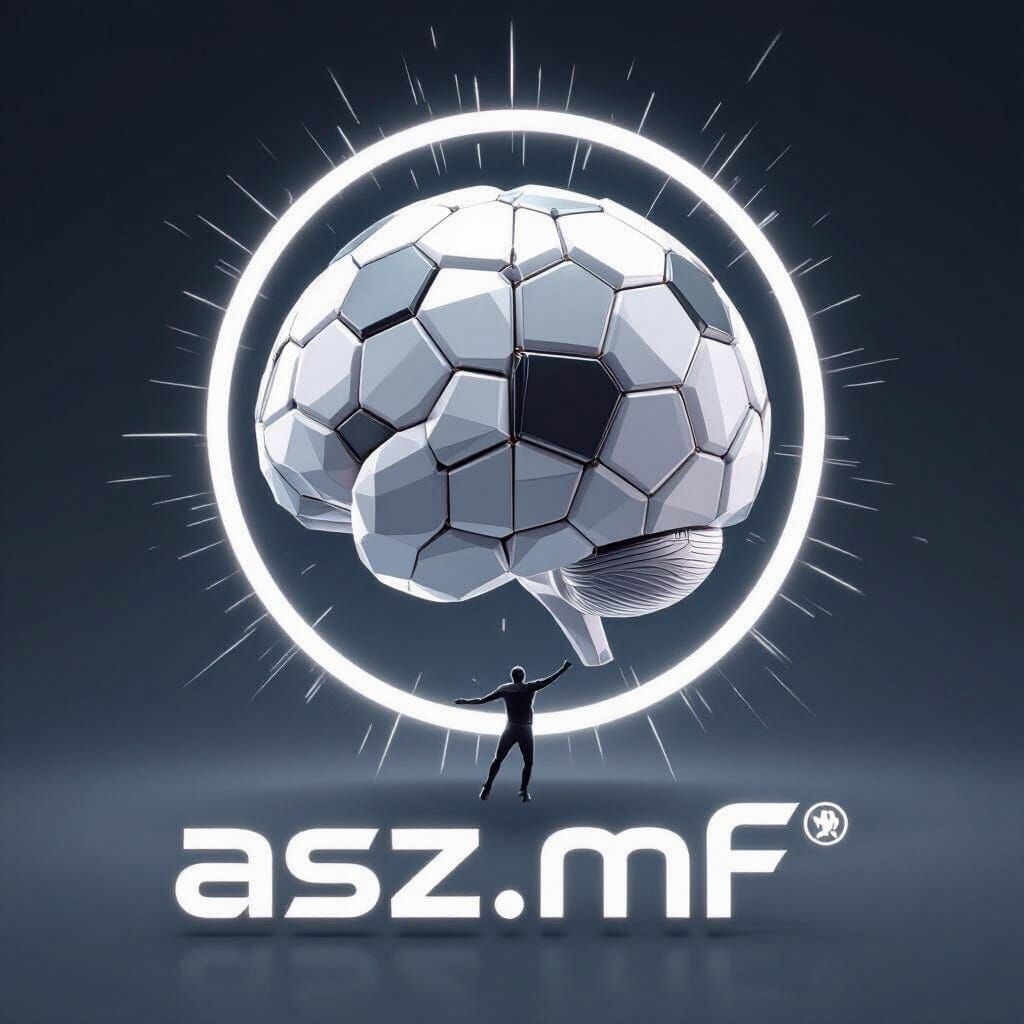 Futuristic Football-Brain Hybrid in Metallic Silver