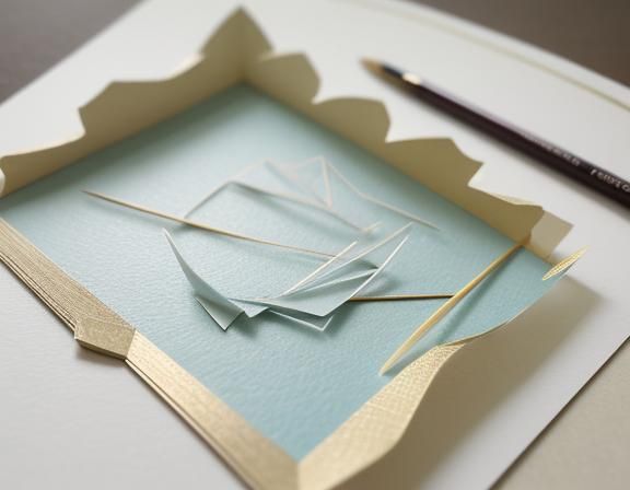 Macro Origami Paper Craft in Watercolor Pastels