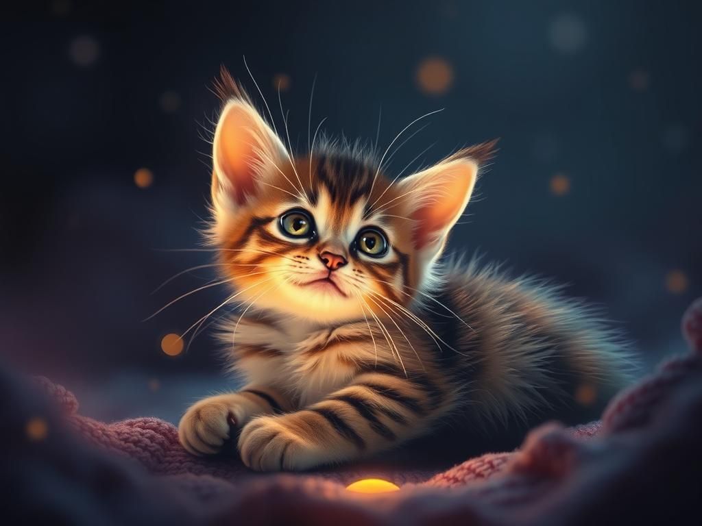 Radiant Kitten: A Masterpiece of Light