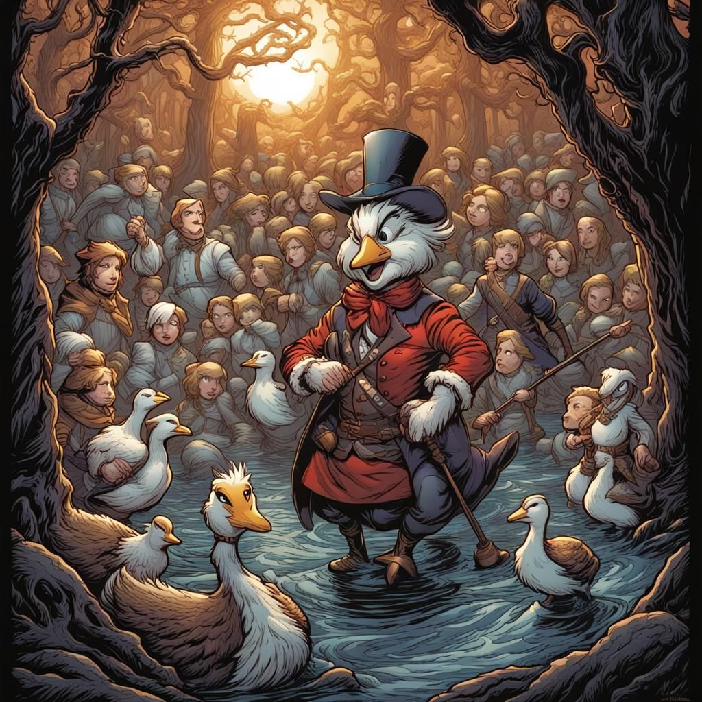 Mother Goose vs Brothers Grimm Comic Book Art