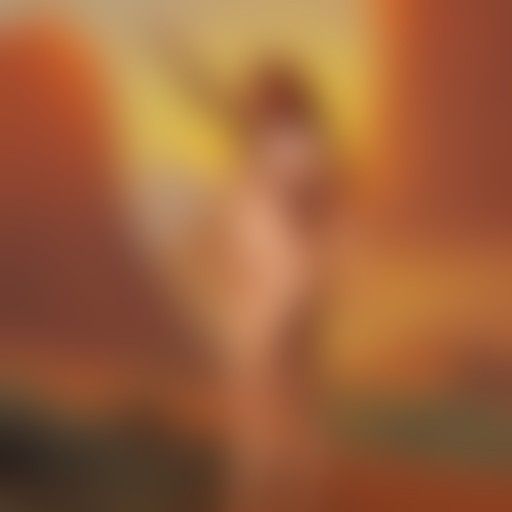 Centaur Goddess in Desert Landscape Painting