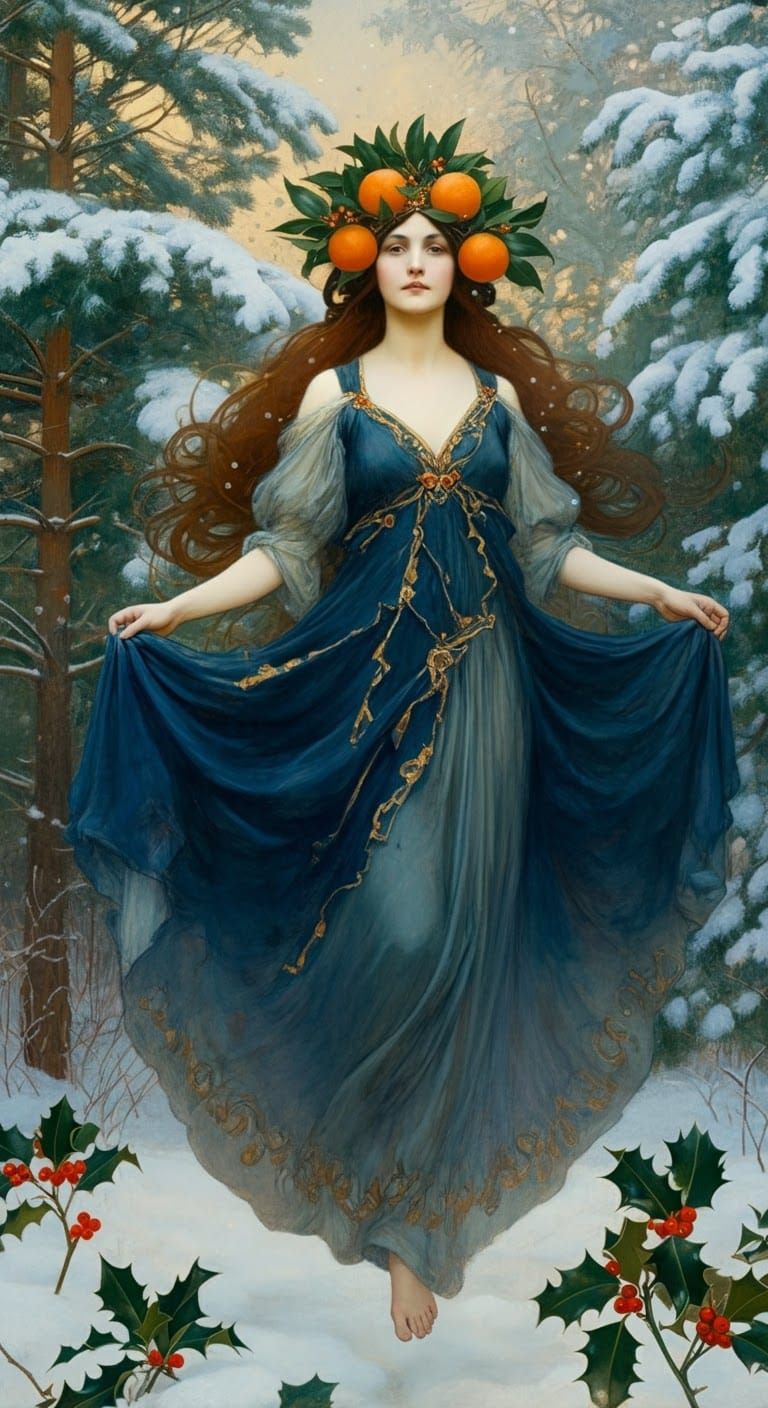 Ethereal Fairy in Frost-Kissed Forest