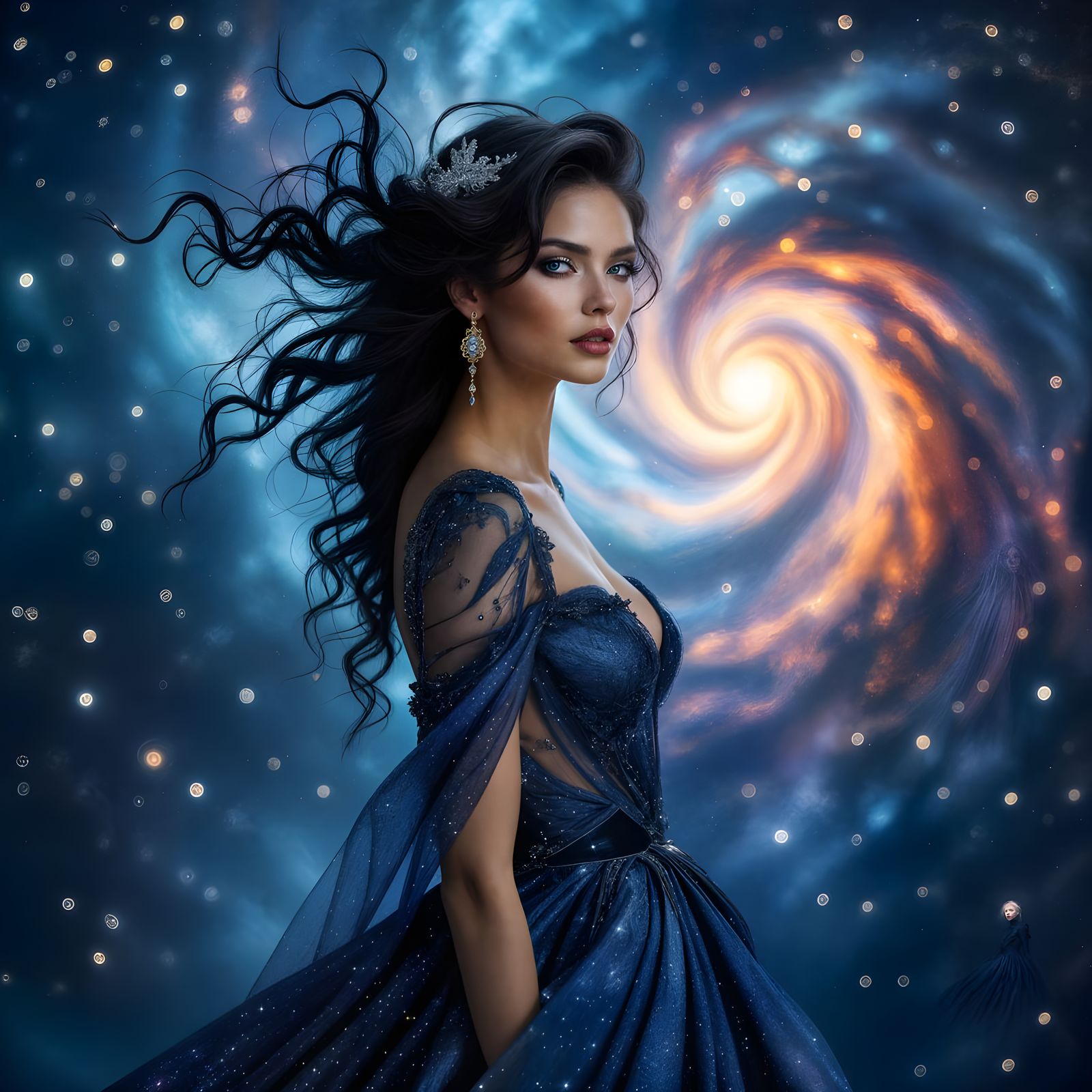 Nebula Hair: Gothic Elegance in Haute Couture