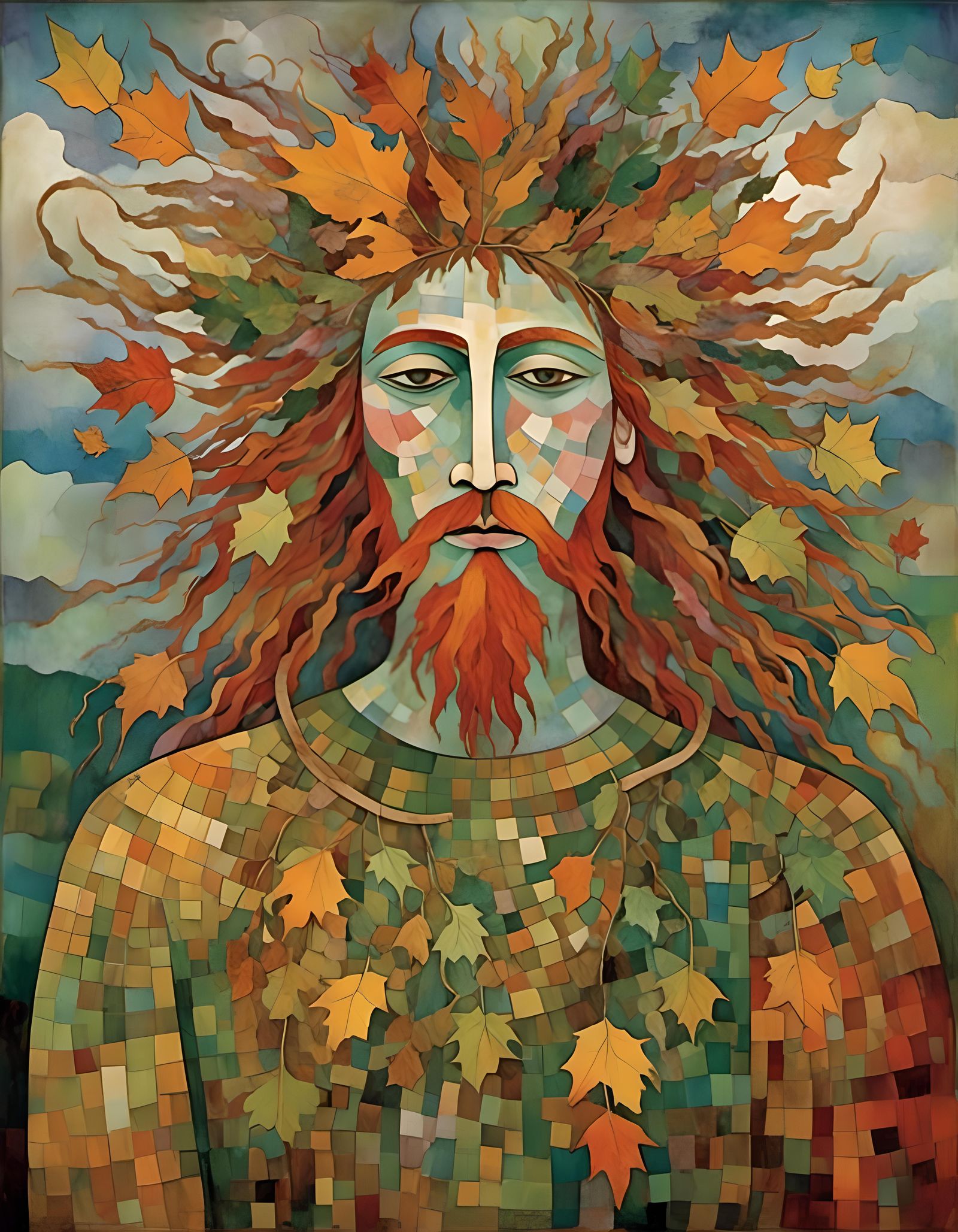 Autumnal Portrait of the Green Man