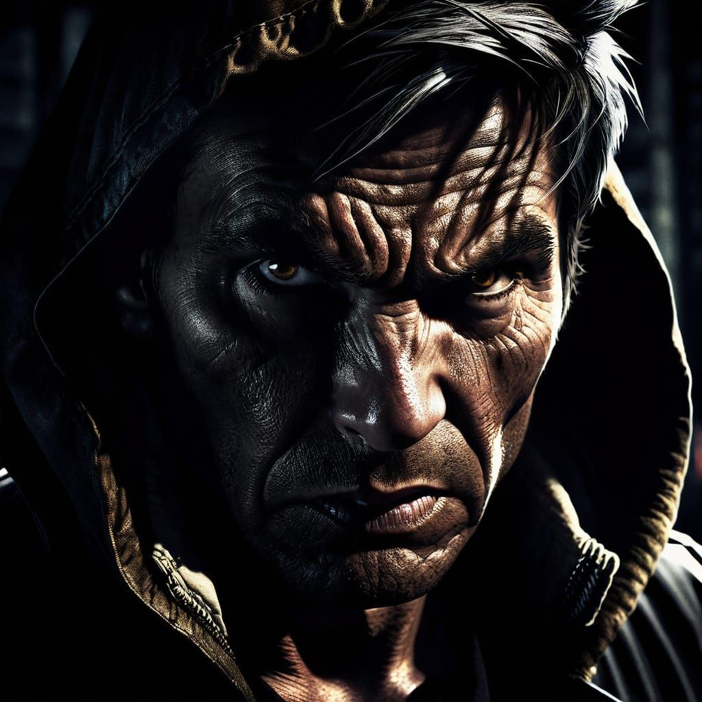 Concept Art: Embodiment of Sedition in Gritty Comic Style