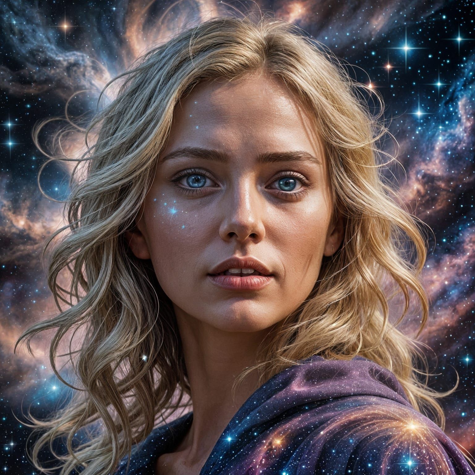 Psychedelic Galaxy Woman: Origin of Consciousness