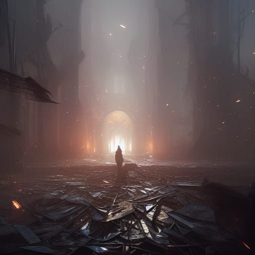 Fractured Dark Fantasy Concept Art in 8k