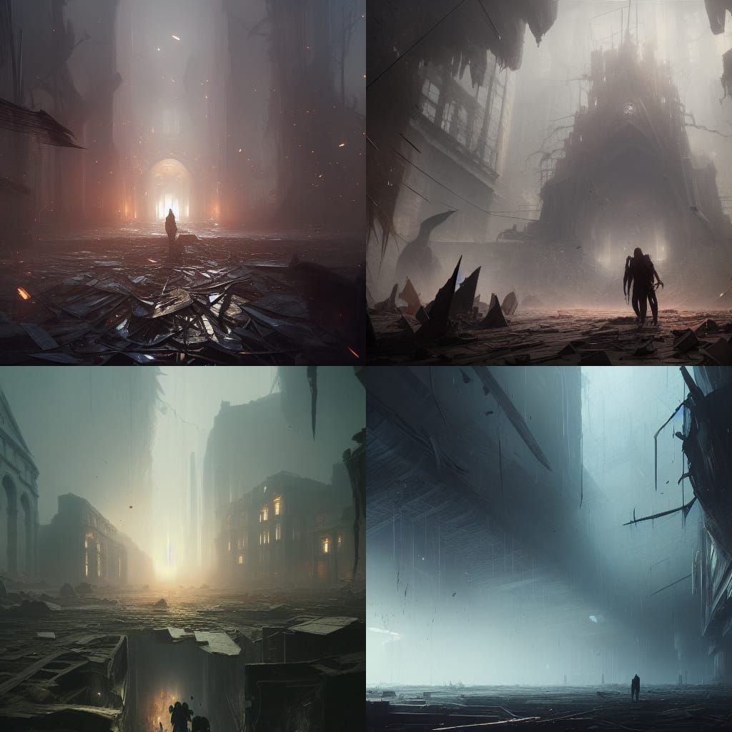 Fractured Dark Fantasy Art in 8K Resolution