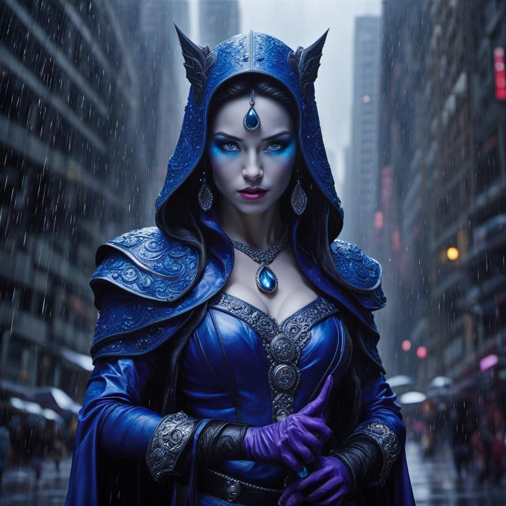 Enraged Dire Wolf with Dark Magic in Digital Art