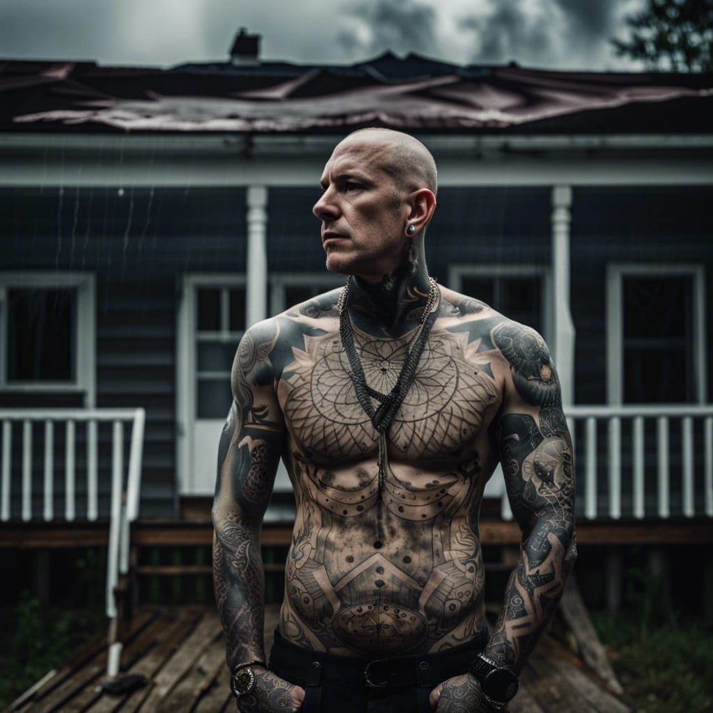 The beauty of a tattooed man
