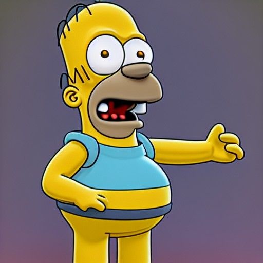 Homer Simpson 3D Art Reimagined