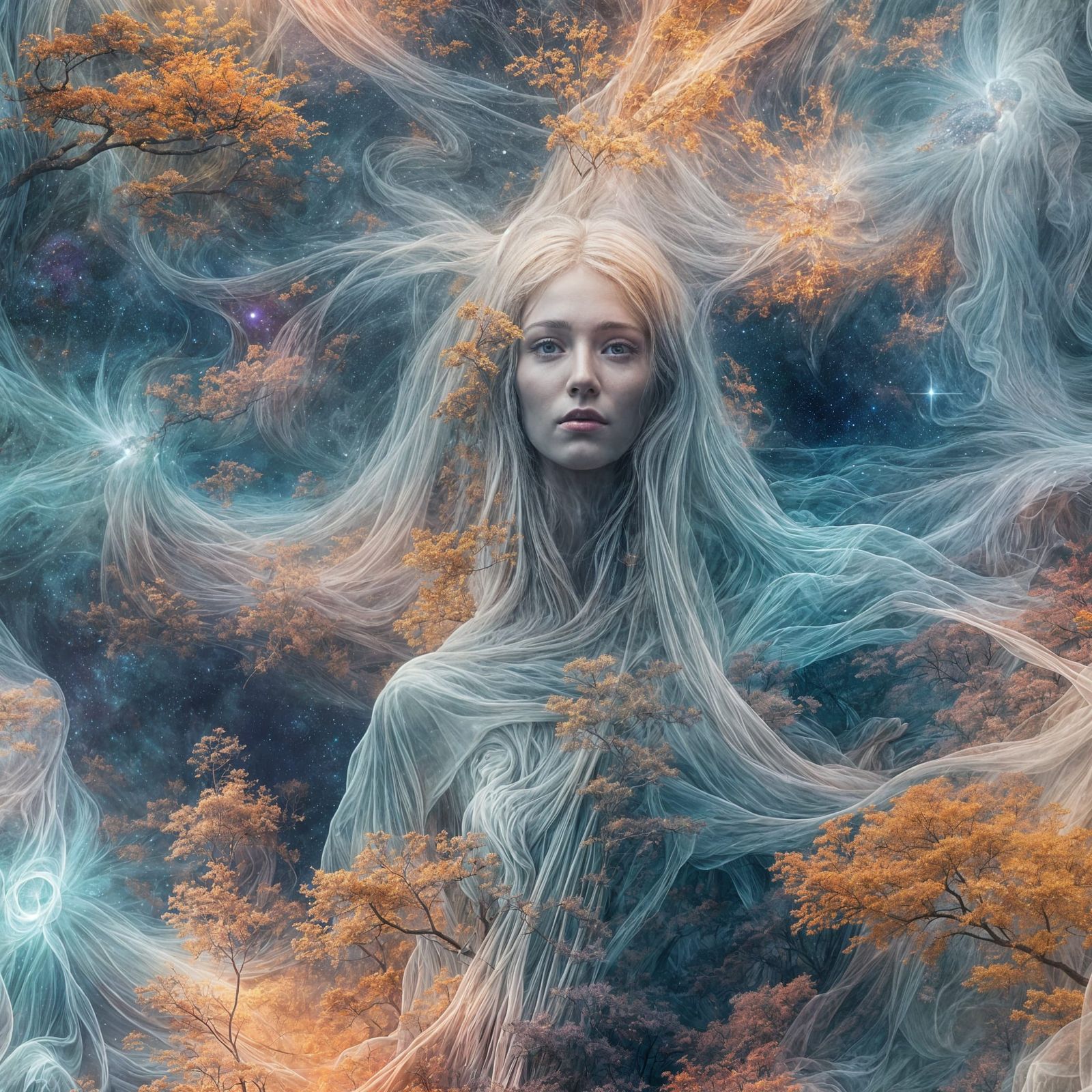 Abstract Celestial Meeting at World's End