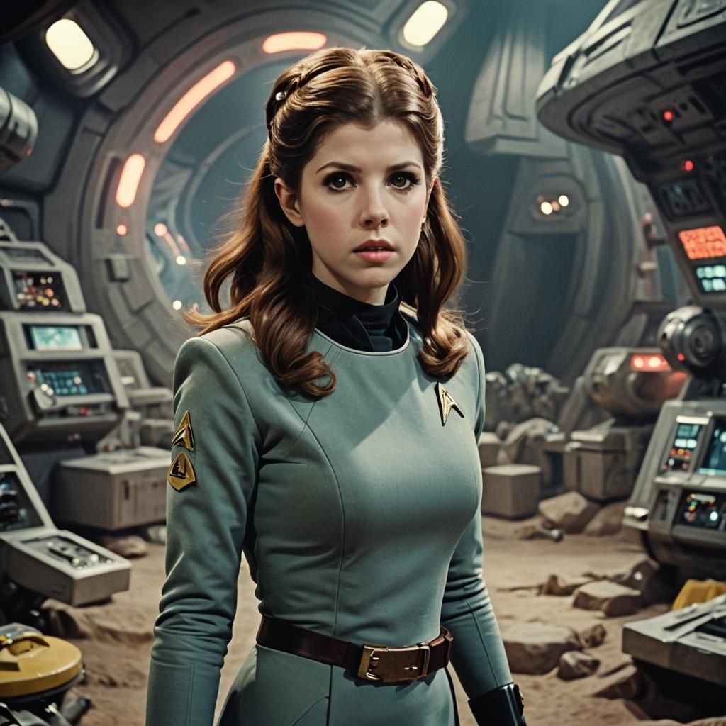 Anna Kendrick in 1950s Sci-Fi Movie Scene