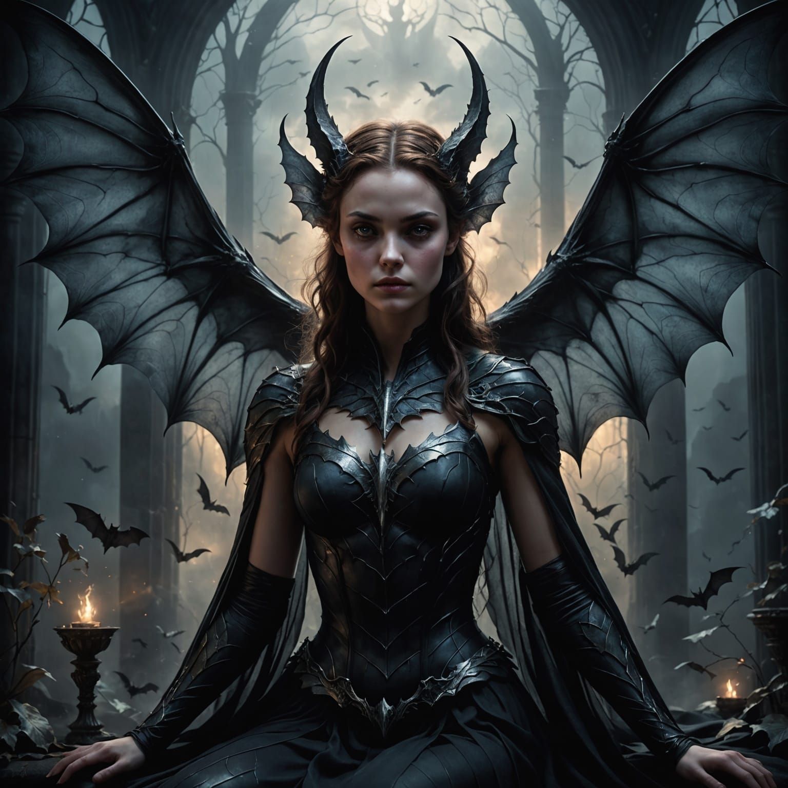 Mystical Dreamer Emanates Enchanted Darkness