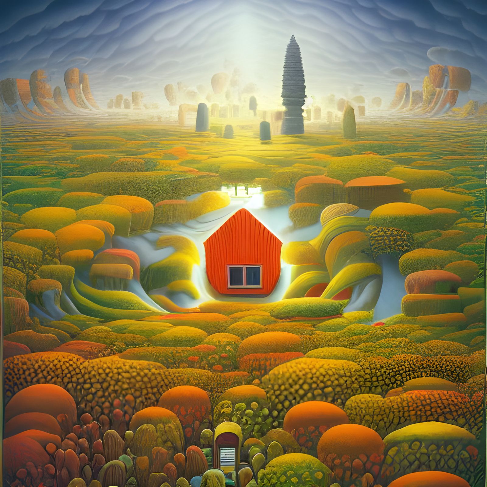 Surreal Landscape in Yerka Style