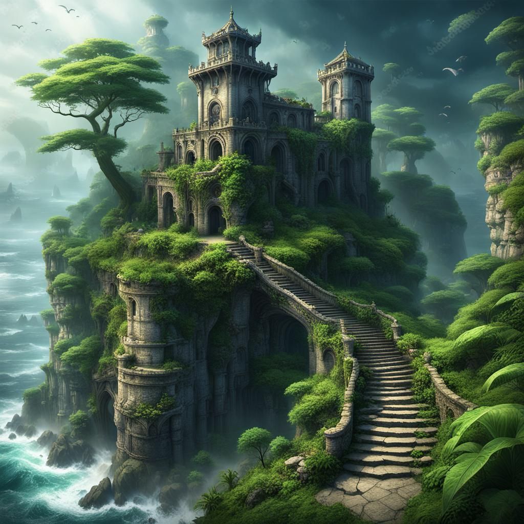 mansion en una peña