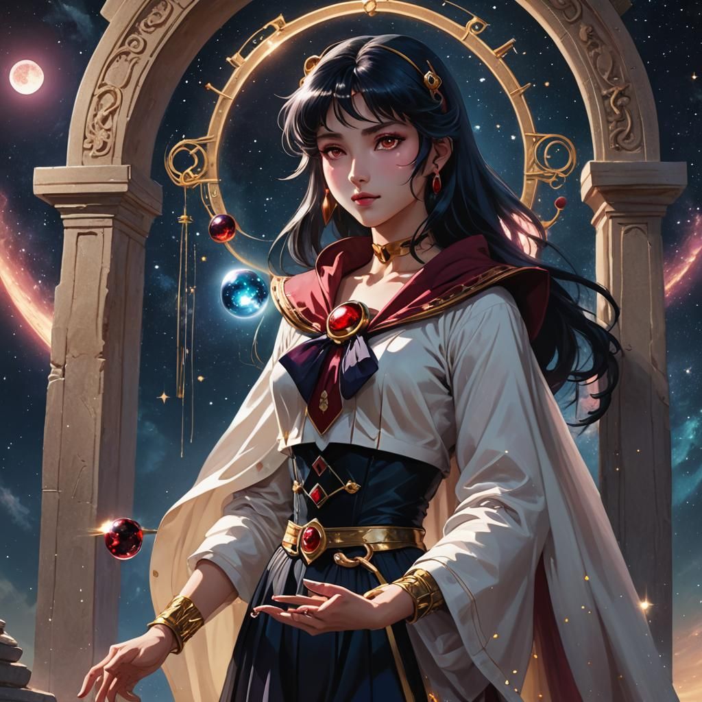 Sailor Pluto at Mystical Starry Gateway