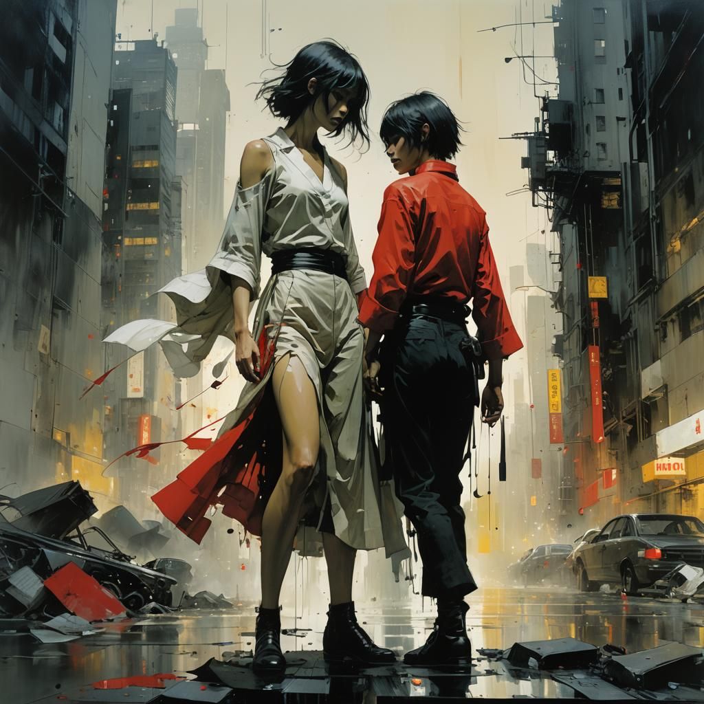 Fantasy Fusion: Two Women in Anime-Inspired Art