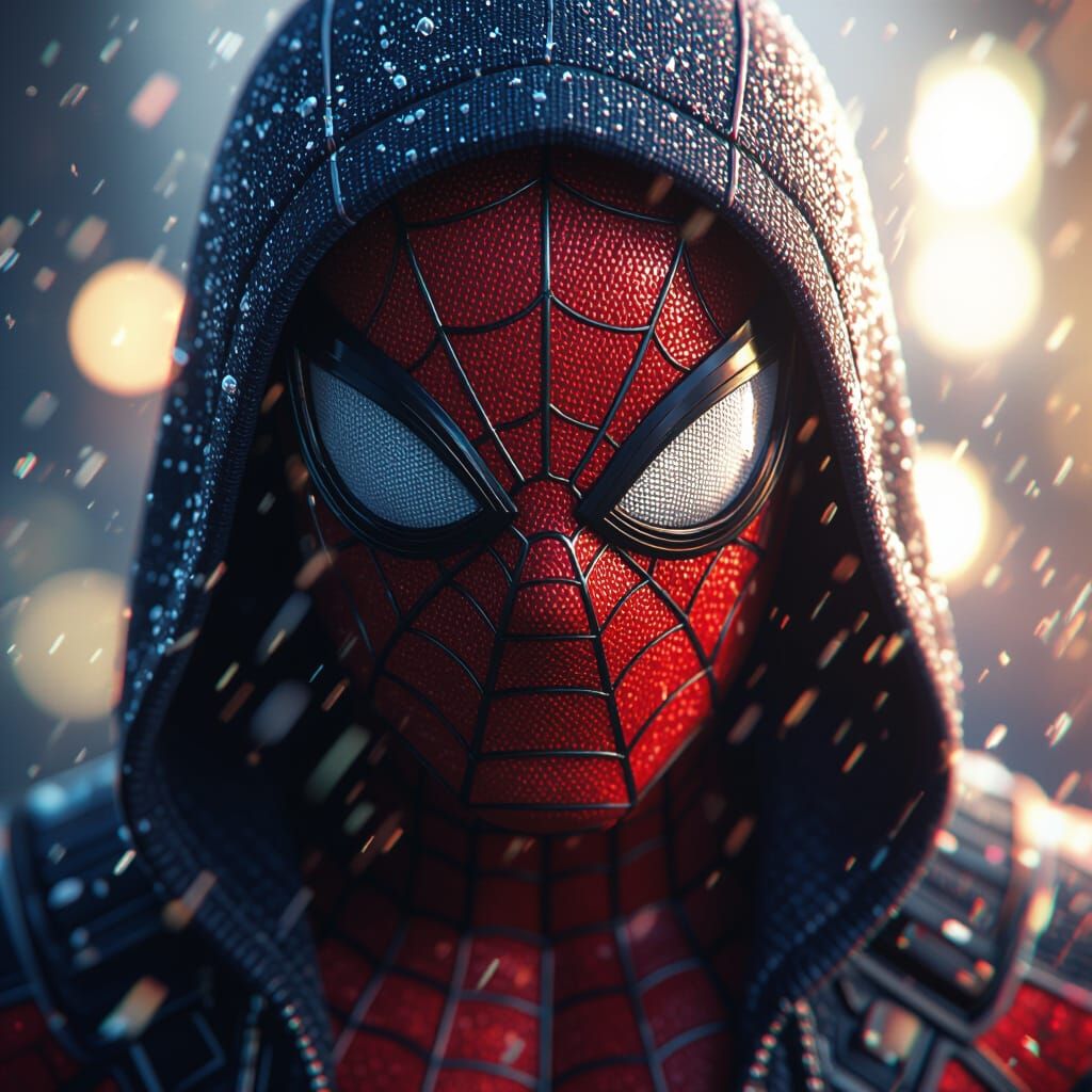 Spider-Man Concept Art in Dynamic Triadic Colors