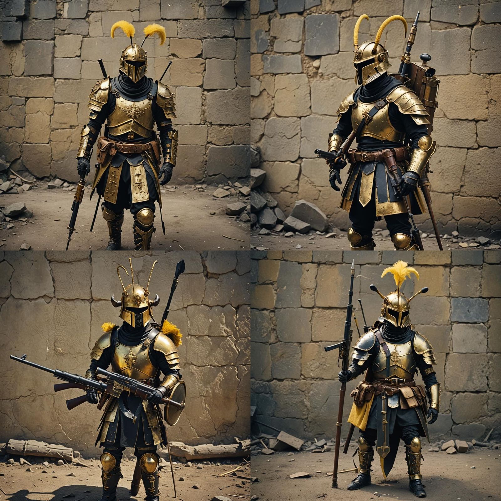 Armored Ant Warrior with Rifle in Cinematic Style