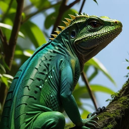 AI Generated Image of a Lizard Person