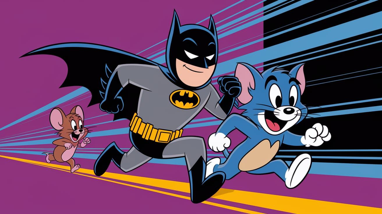 Batman Chases Jerry in a Hilarious Cartoon