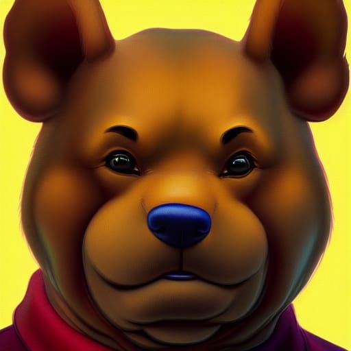 Xi Jinping as Winnie the Pooh Portrait