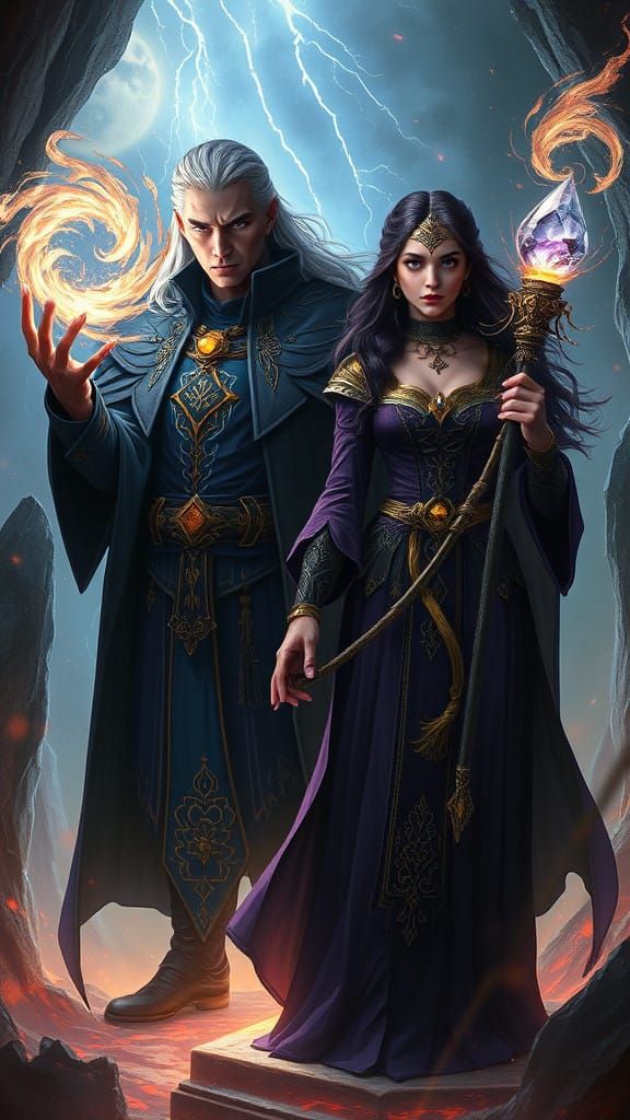 Ethereal Sorcerers Amidst Cosmic Rift