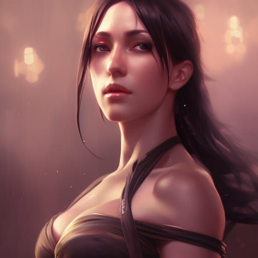 Muscular Harem Girl in Dark Fantasy Art
