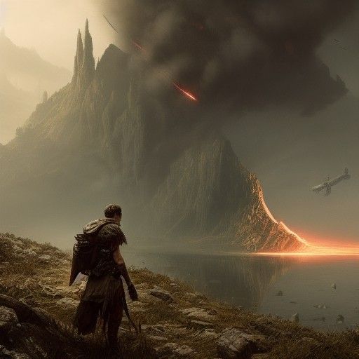 Brave Warrior Concept Art by Rutkowski, Ernst, and Hirsch