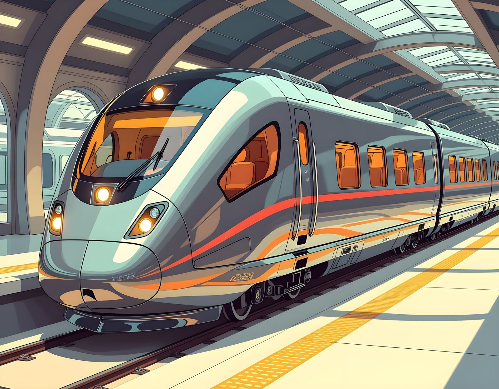 Luxury Train-Inspired Round Frame Design