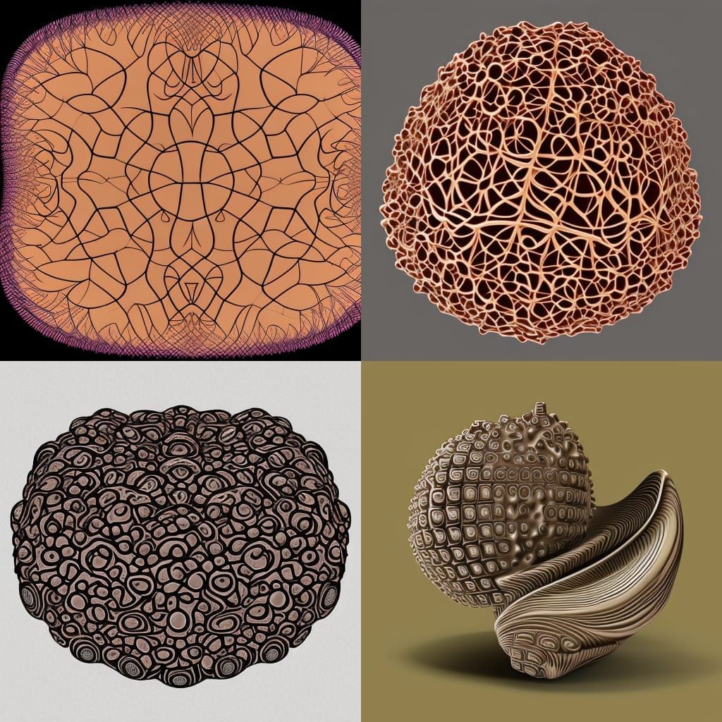 Abstract Chocolate Creampuff with Fractal Elements