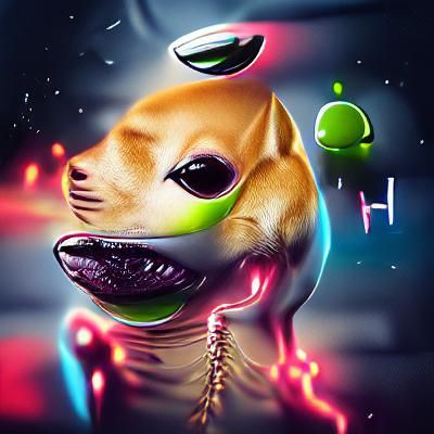HD Alien Doge Meme Digital Art