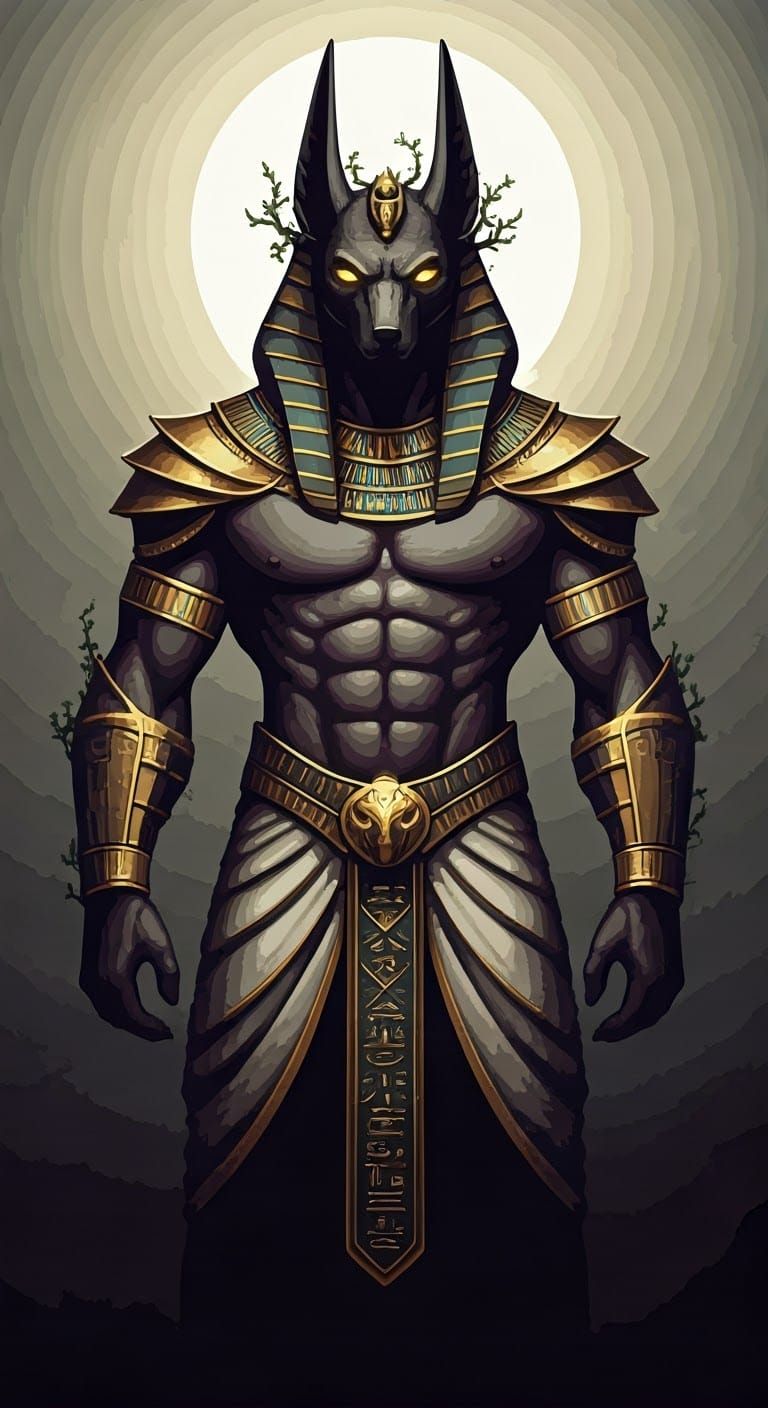 Pixel Art Anubis: Jackal God of Afterlife