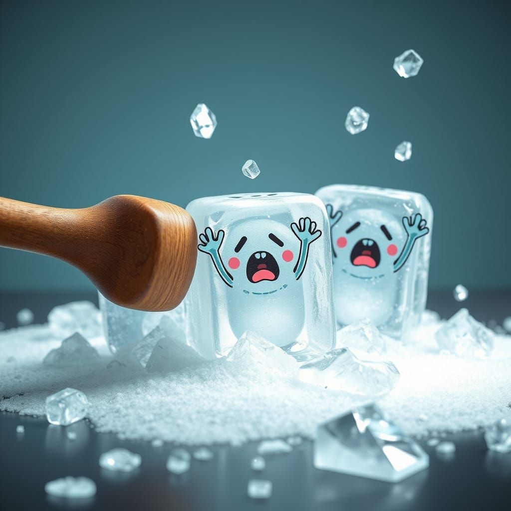Anthropomorphic Ice Cubes Crushed: An Ice Horror Story