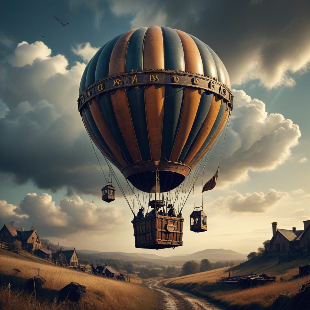 Victorian-Era Hot Air Balloon Struggles to Soar