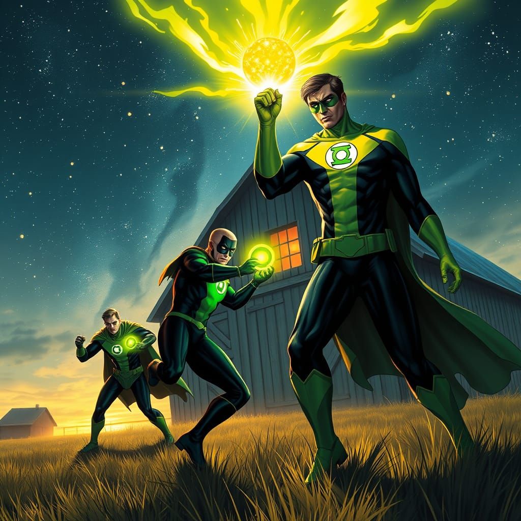 Sinestro Corps Battle Green Lantern for M'kraan Crystal in K...