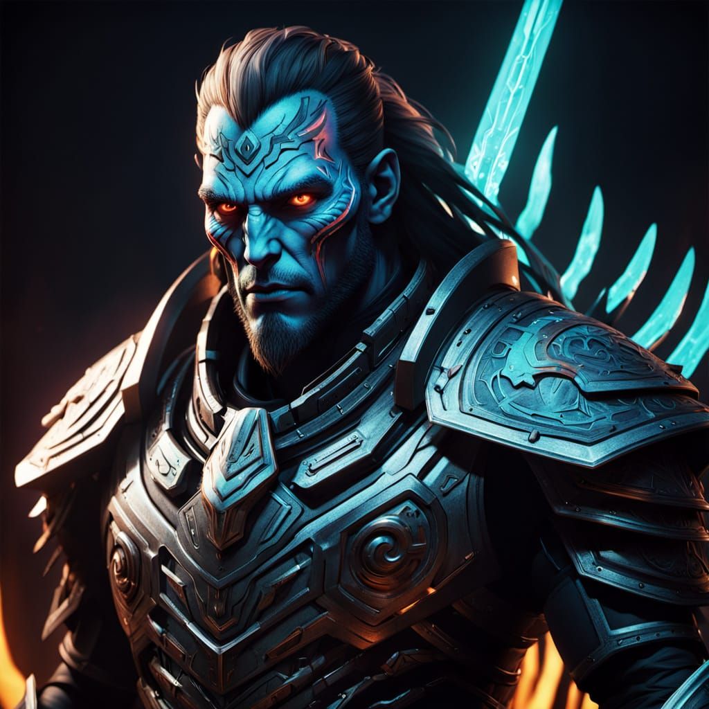 Zorathian Warlord Concept Art in Sci-Fi Fantasy Style