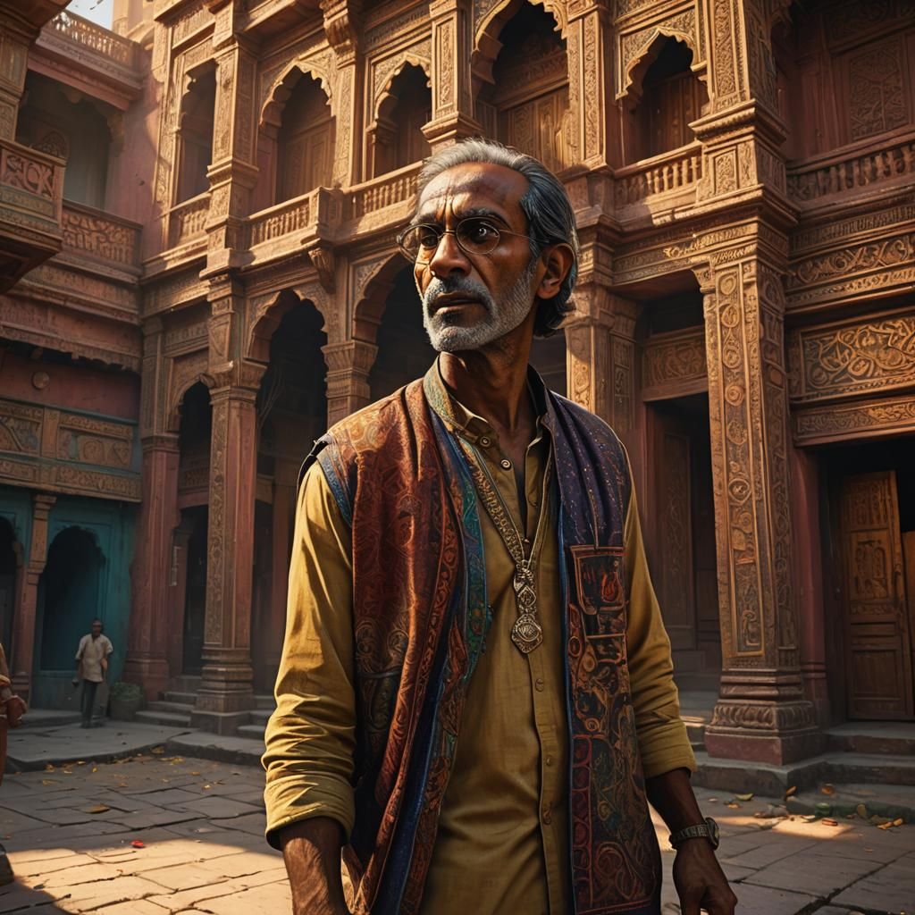 Trevor Phillips in Hyperrealistic Indian Landscape Concept A...