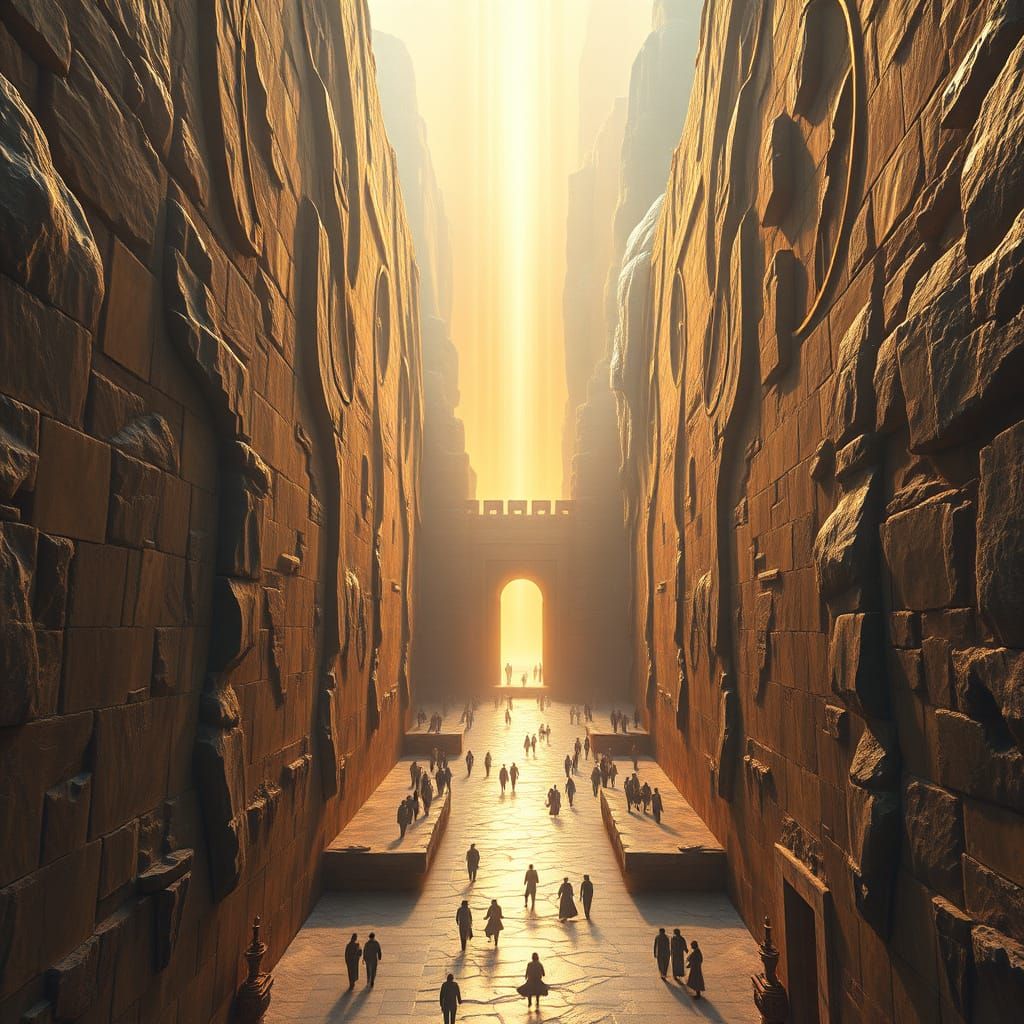 Ethereal New Jerusalem Radiates with Divine Light